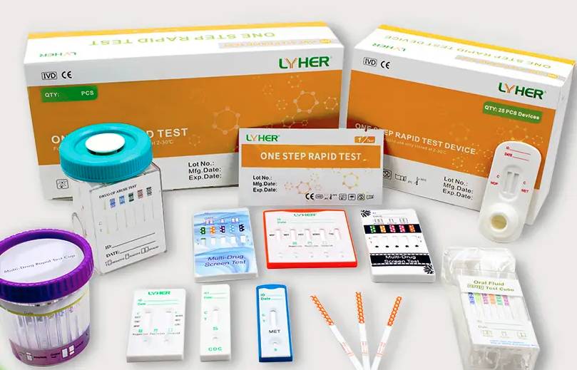 Rapid diagnostic test kits used in a clinical laboratory and point-of-care setting