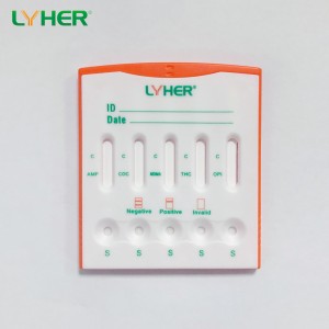 Multi-drugs test kit 5 in 1 urine test cassette AMP/COC/MDMA/THC/OPI
